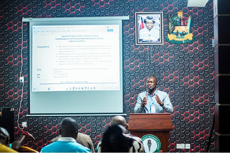 Malaria training presentation in Bayelsa State