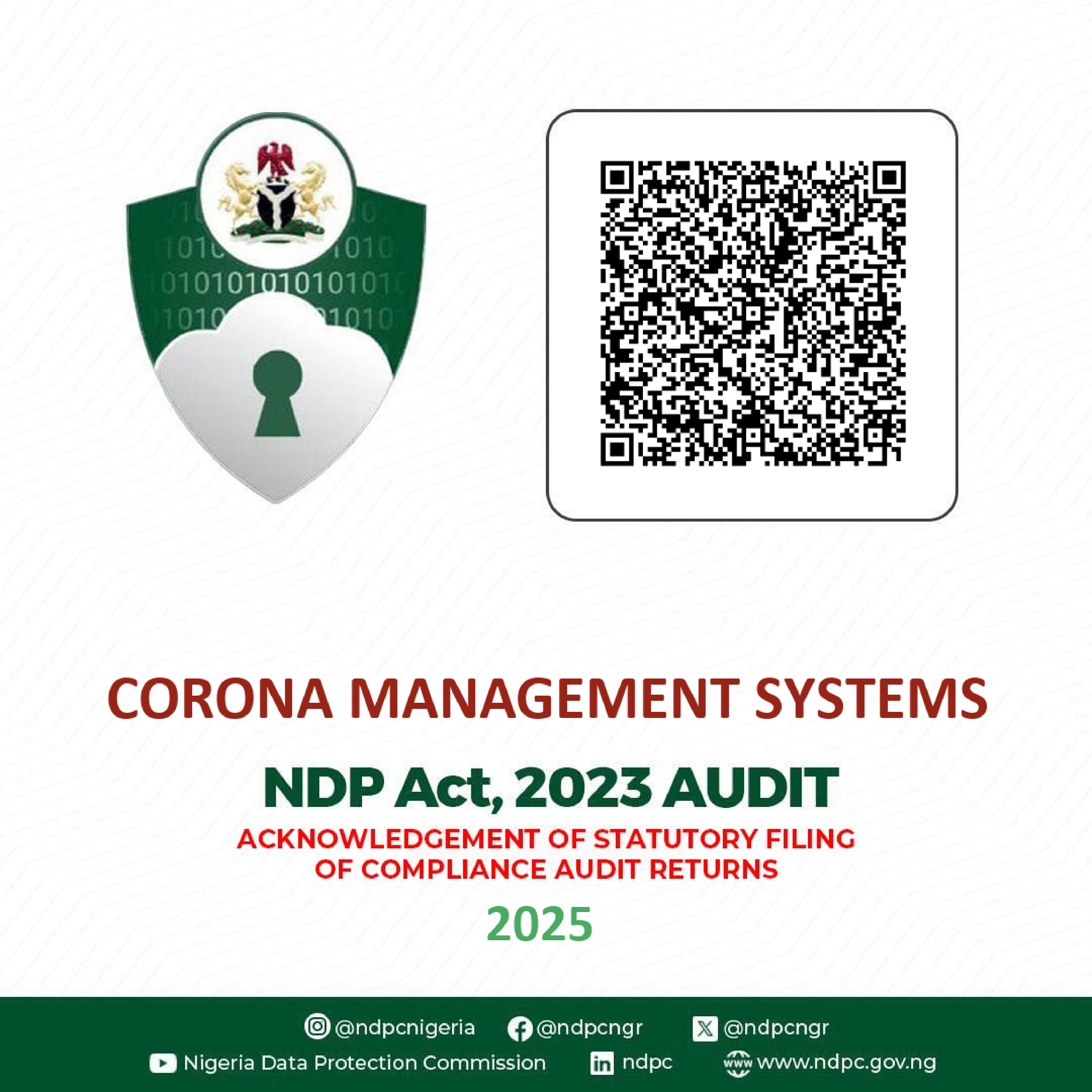 Nigeria Data Protection Regulation (NDPR) compliance badge